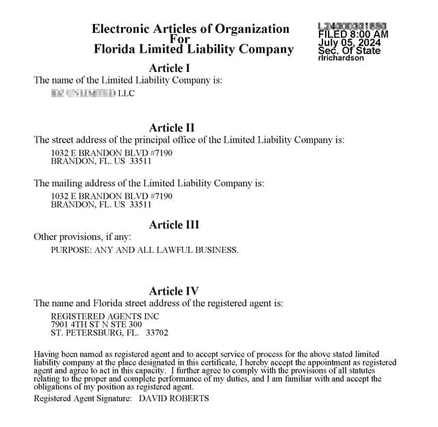 articulos de organizacion florida