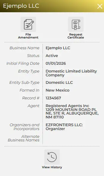 base de datos llc new mexico