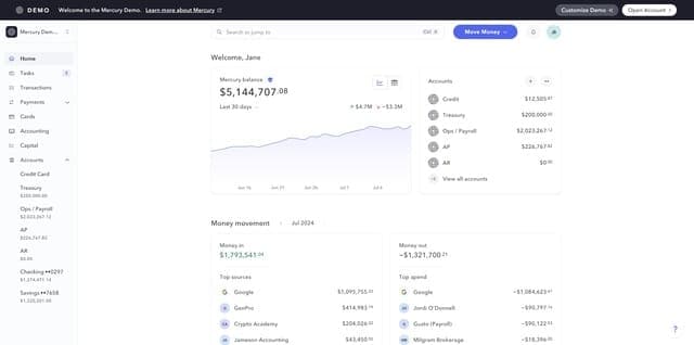 cuenta demo mercury bank llc