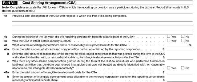 formulario 5472 parte viii