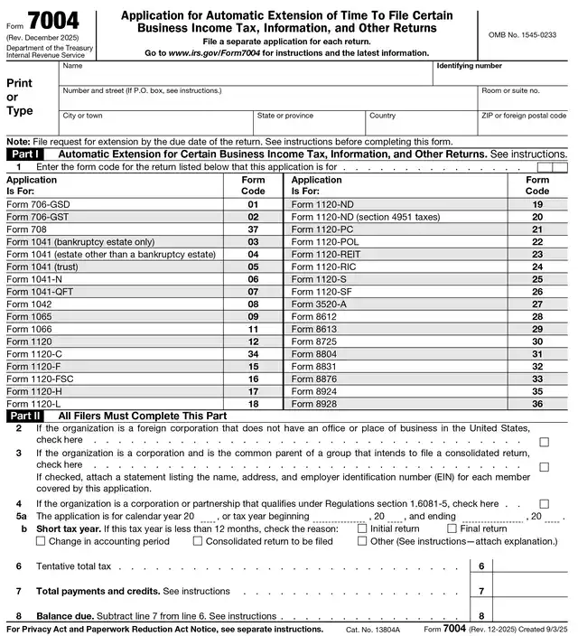 formulario 7004 en espanol