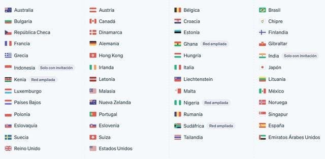 que paises acepta stripe