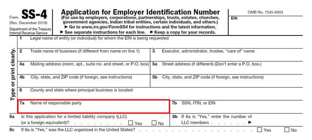 responsible party internal revenue service