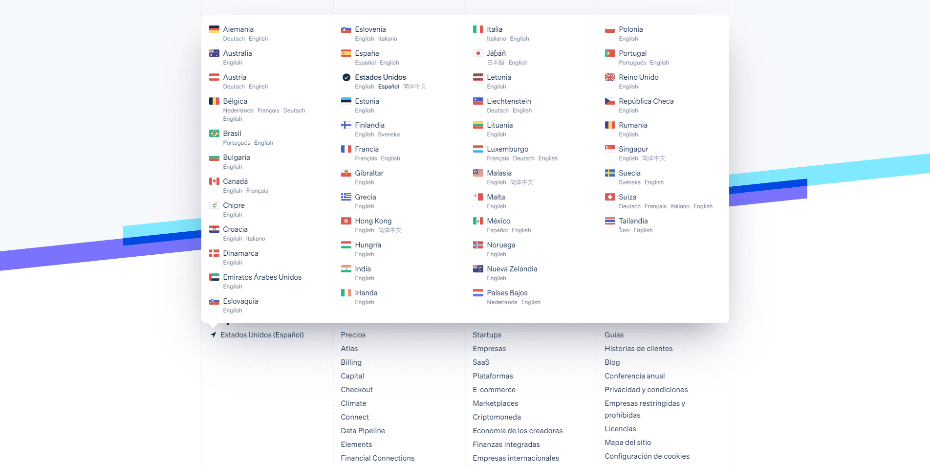 como abrir una cuenta en stripe cambiar idioma