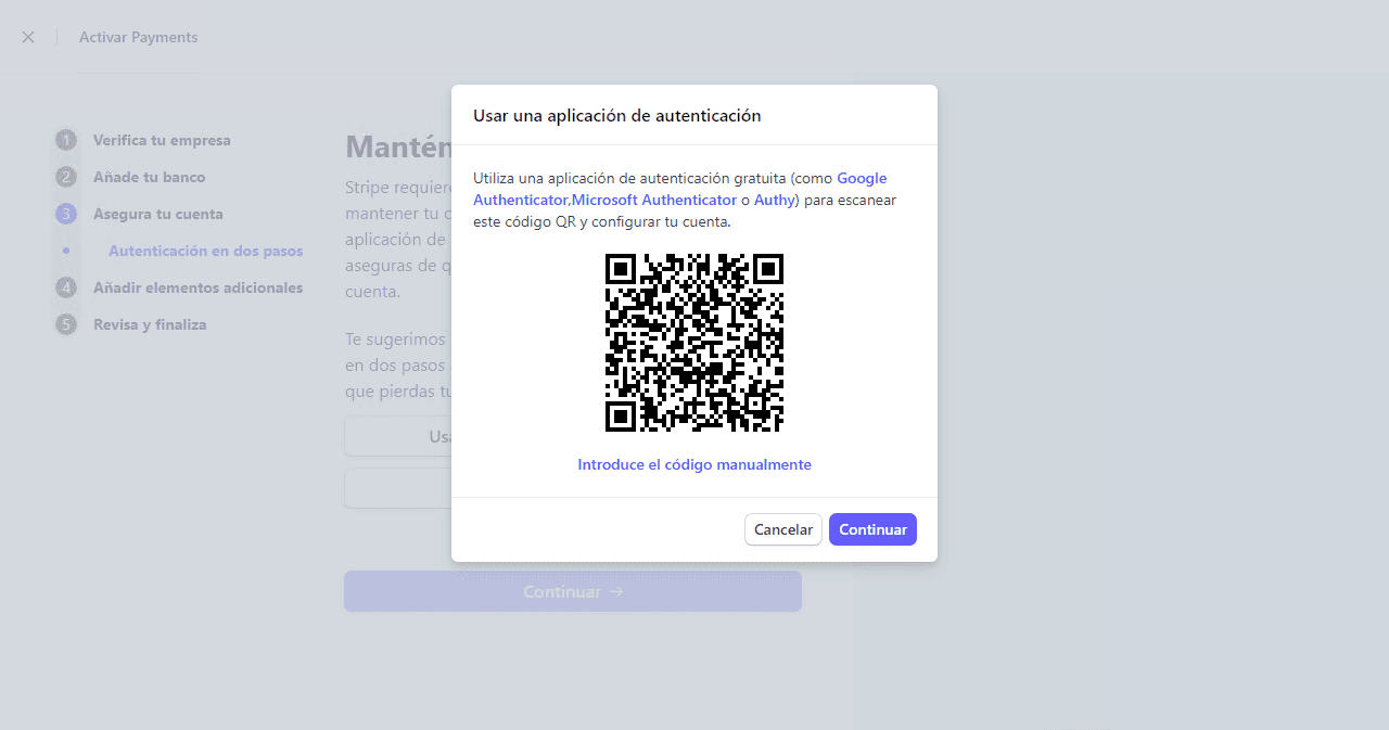 como abrir una cuenta en stripe paso 3a